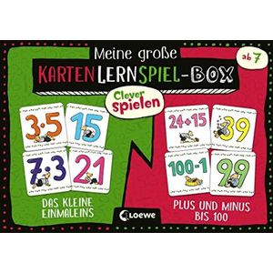 Clever Spelen - Mijn grote kaartleerspelbox - Het kleine eenmalig / plus en minus tot 100 : Kaartspel om getallen te leren voor kinderen vanaf 7 jaar