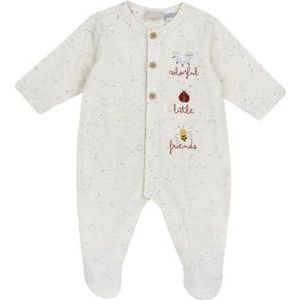 Chicco Tutina In Cotone Con Piedino Pyjama voor baby's en jongens, uniseks, baby, 1 stuk, Natuurlijk medium
