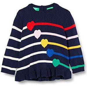 United Colors of Benetton Maglia G/C M/L Sweater meisjes, blauw 901, 74, blauw 901