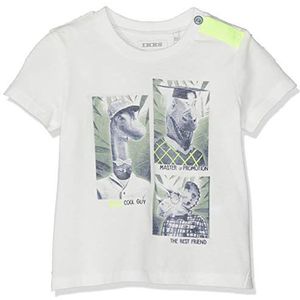 IKKS T-shirt met dinosauruskop, grappig baby jongen, beige (gebroken wit 19)