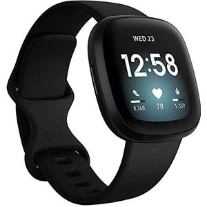 Fitbit Versa 3, gezondheids- en sportsmartwatch met een abonnement van 6 maanden op Fitbit Premium inbegrepen, geïntegreerde GPS, dagelijkse fitnessscore en een batterijduur tot 6 dagen