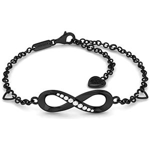 SERASAR | Infinity Sign armband voor dames | 925 sterling zilver met 18 karaat echt goud | verschillende kleuren | lengte verstelbaar | inclusief sieradendoos, Sterling zilver, Kubieke zirkonia