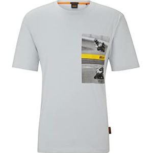 BOSS Theemotor T-shirt heren, Licht/pastelgrijs 50