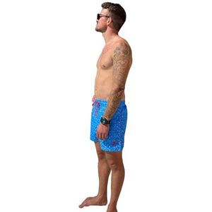 Haute pression Bb106 Zwembroek voor heren, effen, blauw, turquoise, bedrukt, cocktail, kleurrijk, badpak voor heren (1 stuk), Meerkleurig, 46