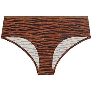 Savage X Fenty Microfiber Hipster Shorts voor dames, Toffee Tiger Print (meerkleurig), 2 x, Toffee Tiger Print (meerkleurig)