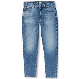 BOSS Straight Tapered 4.1 Jeans voor dames, regular fit, van stevig denim lichtblauw, medium blauw, 31, Medium Blauw