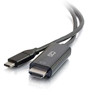 C2G Câble adaptateur USB C vers HDMI, audio et vidéo, câble USB C, câble HDMI, 4K 60 Hz, 0,3 m, câbles to Go 26906, noir