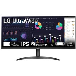 LG 34WQ60A Monitor 34 inch UltraWide 21:9 LED IPS HDR 400, 2560 x 1080, 1ms, AMD FreeSync 100Hz, 14W stereo audio, HDMI 1.4 (HDCP 2.2), Display Port 1.4, USB-C, Flicker Safe, zwart