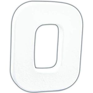 Décopatch - Ref AC744C - Alfabet van papier-maché - Kleine letter ""O"" - Plezier om te decoreren met decopatch-papier - Lijm & lak - 1,5 x 10,5 x 12 cm - Wit