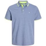 Jack & Jones Jjepaulos Ss Noos Pls Poloshirt voor heren, kobalt/detail: neon