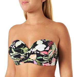 s.Oliver RED LABEL Beachwear LM Bikini d'automne pour femme, Noir/imprimé, 40C