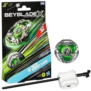 Hasbro Beyblade X, Starter Pack met Helm Knight 3-80N wedstrijdtol en launcher