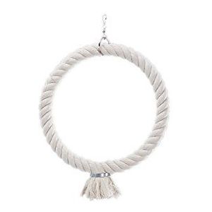 Nobby Katoenen touw met ring voor vogels, 46 cm, maat M