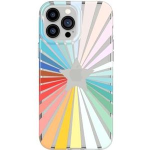 Tech21 T21-9356 Evo Art Rainbow Sunburst beschermhoes voor iPhone 13 Pro Max met exclusieve illustratie en 3,6 m lange valbescherming, regenboog zon