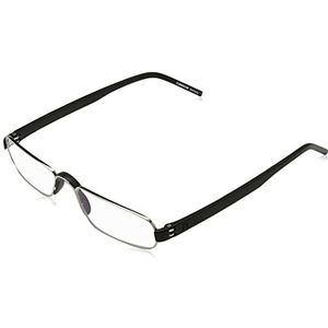 Rodenstock ProRead R2180 Uniseks leesbril, leeshulp voor verziendheid, bril met licht roestvrijstalen montuur (+1/+1,5/+2/+2,5), grijs.