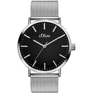 s.Oliver Analoog kwarts horloge voor dames met roestvrijstalen armband, 38 mm