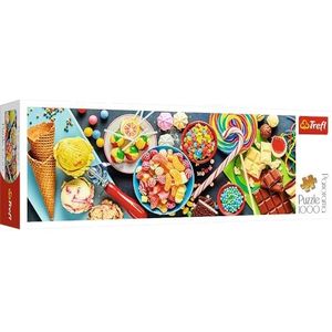 Trefl, Puzzel, gebak, 1000 stukjes, panorama, hoogwaardig, zacht, snoep, ijs, snoep, chocolade, lolly's, voor volwassenen en kinderen vanaf 12 jaar