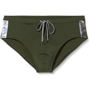 Emporio Armani Logotape Zwembroek voor heren, Militair Groen