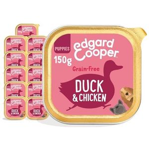 Edgard & Cooper Natuurlijk natvoer voor honden - graanvrij, eiwitrijk en gezond (puppy - eend en kip, 150 g (11 blikjes))