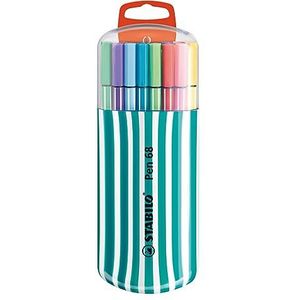 Tekenstift - STABILO Pen 68 - Zebrui turquoise x 20 stiften met middelgrote punt - verschillende kleuren