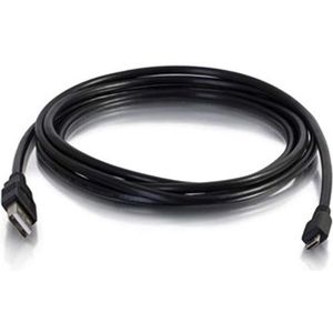 C2G USB-kabel, micro-USB-kabel, USB 2.0-kabel, USB A naar B-kabel, 15 voet (4,6 meter) zwart, Cables to Go 27395