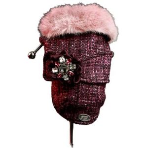 Trilly tutti Brilli Naomi Tweed mantel met broche strass roze S/M - 1 product