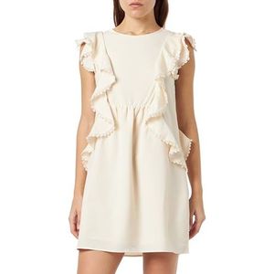 caspio Mini robe à volants pour femme, crème, XS