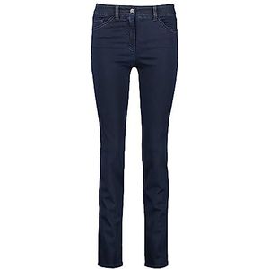 Gerry Weber Best4me 5-pocket jeans voor dames, slim fit, 5 zakken, effen, gewassen effect, 7/8 lengte, donkerblauw denim, 44/korte taille, Donkerblauw denim