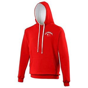 Supportershop Sweatshirt met capuchon, rugby, Tonga, uniseks, Rood