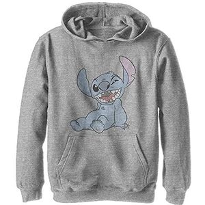 Disney Lilo & Stitch Halftone Stitch Boy's Fleece Hoodie Dames Maat S Heather Grey Athletic S, Athletic grijs gemêleerd