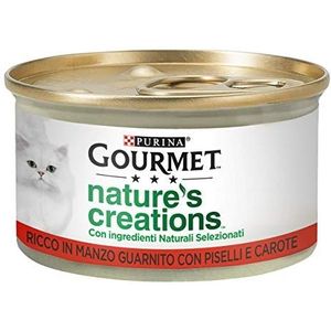 Purina Gourmet Nature's Creations Vochtige ruimte, Rundvlees en wortelen, 24 Latex, 85 g