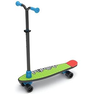 Chillafish Skatie: Personaliseerbaar skateboard voor kinderen vanaf 3 jaar, met lang platform voor meer stabiliteit, verschillende kleurrijke dienbladen en achterste hoeken voor personalisatie van het bord, zwart