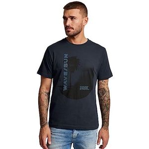 Street One MEN D319762 T-shirt met korte mouwen voor heren, Nachtblauw.