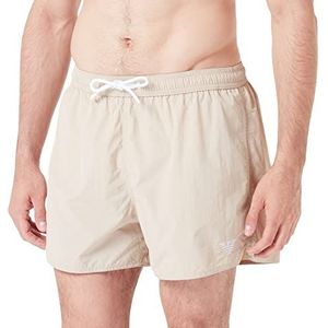 Emporio Armani Emporio Armani Boxershorts voor heren met geborduurd logo, badpak, Geel zand.