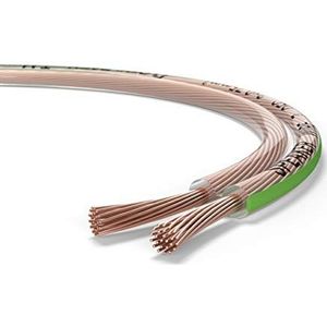 Oehlbach 205 Wire SP 7 luidsprekerkabel 2 x 0,75 mm², mini-spoel 30 m, transparant/transparant
