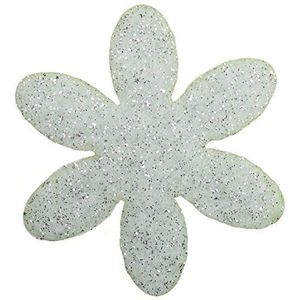 Petra's Bastel News 100 x bloem 35 mm glitter viltstift aan één kant pailletten Fliz wit 18 x 12 x 5 cm
