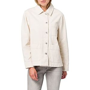 GANT D1. Organic Cotton T-shirt, maxi-jas, voor dames, Eggshell