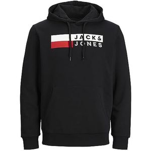 JACK&JONES PLUS Jjecorp-hoodie en logo voor heren, zwart/print: Play 4, 5XL (grote maat), zwart/print: Play 4