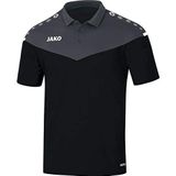 JAKO Champ 2.0 Poloshirt voor dames, marineblauw/donkerblauw/hemelsblauw, maat 44, zwart/antraciet