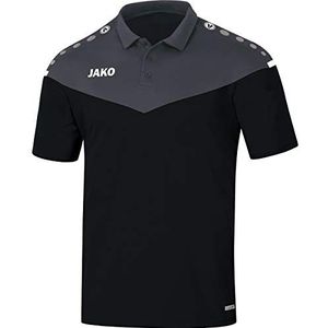 JAKO Champ 2.0 Poloshirt voor dames, marineblauw/donkerblauw/hemelsblauw, maat 44, zwart/antraciet