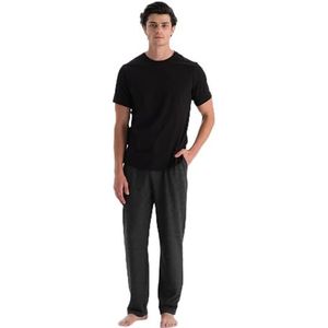 Dagi Jacquard gebreide broek pyjamabroek heren, Rook