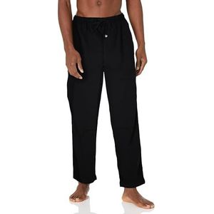 Amazon Essentials Flanellen pyjamabroek voor heren (verkrijgbaar in grote maat), zwart, M
