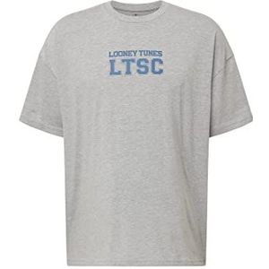 Mavi Looney Tunes T-shirt voor heren, ronde hals, grijs, XL, grijs.