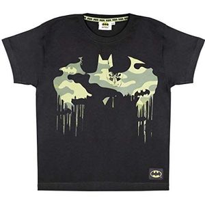 DC Comics Batman Camo Logo T-shirt meisjes 104-170 zwart, 164, zwart.