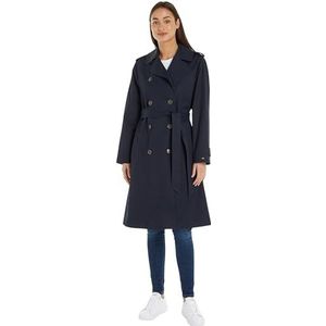 Tommy Hilfiger Klassieke katoenen trenchcoat Geweven Jassen Dames, Desert Sky