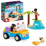 LEGO 41725 Friends De dag op het strand in Buggy, speelgoed met auto, surfplank, minipoppen, plus dolfijn en hond, dierenfiguren, voor kinderen, meisjes en jongens vanaf 4 jaar