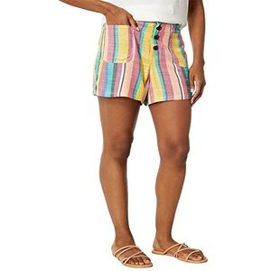 Hurley Korte bermuda voor dames met button down voorkant, Romeinse strepen