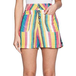 Hurley Korte bermuda voor dames met button down voorkant, Romeinse strepen