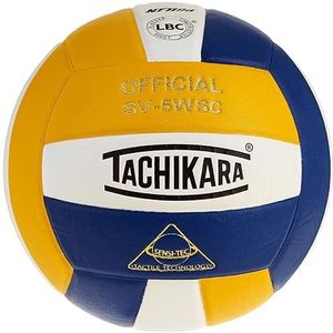 Tachikara Sv5wsc Sensi Tec® high-performance composiet van volleybal, SV5WSC.RWG, royal/wit/goud, officieel product