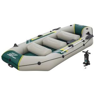Bestway Hydro-Force Ranger Elite X4 Opblaasbare vlottenset, opblaasbare boot met handpomp, roeien, stoelen, draagtas, 4-zits